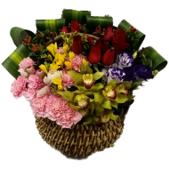 Timeless Devotion Mixed Flower Basket